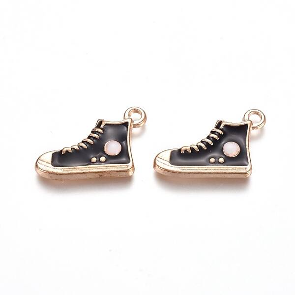 Light Gold Plated Alloy Enamel Pendants