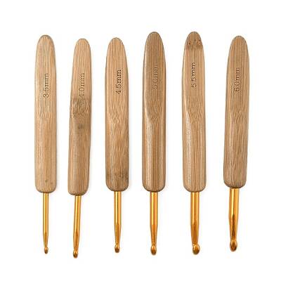 6Pcs 6 Styles Iron Crochet Hooks