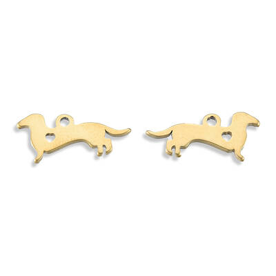 Ion Plating(IP) 201 Stainless Steel Silhouette Charms
