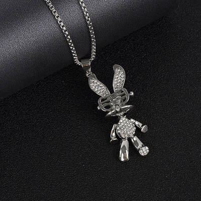 Stainless Steel Rabbit Pendant Necklace