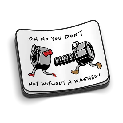 No Washer - Hard Hat Decal