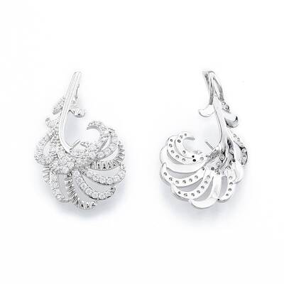 Brass Micro Pave Clear Cubic Zirconia Pendant
