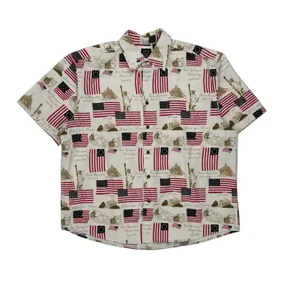 Cotton Traders Patterned Shirt - XL Multicoloured Cotton