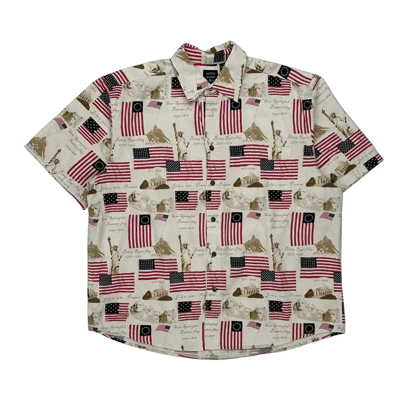 Cotton Traders Patterned Shirt - XL Multicoloured Cotton