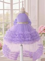 Toddler Girl's Glitter Sequin Decor Tulle Dress, Elegant Sleeveless Round Neck A Line Dress for Party Performance Birthday, K...
