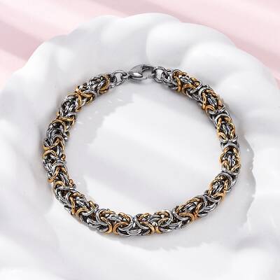 201 Stainless Steel Byzantine Chain Bracelets