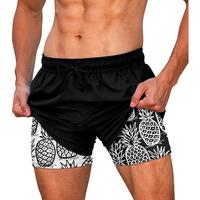 Mens Swim Trunks Quick Dry Bathing Suit with Compression Liner 5.5\