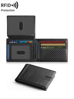 Father's Day Gifts, Men's Business Minimalist Carbon Fiber Card Holder, Rfid Blocking Card Holder, Slim Front Pocket Wallet, ...