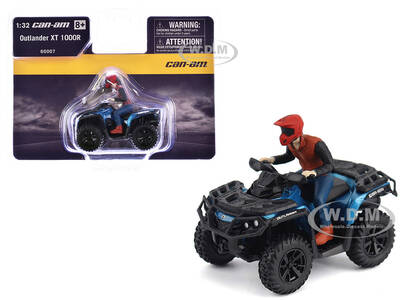 Can-Am Outlander XT 1000R ATV Oxford Blue Metallic with Driver Figure 1/32 Diecast Model by BRP Models