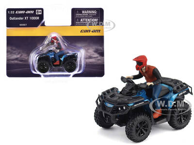 Can-Am Outlander XT 1000R ATV Oxford Blue Metallic with Driver Figure 1/32 Diecast Model by BRP Models