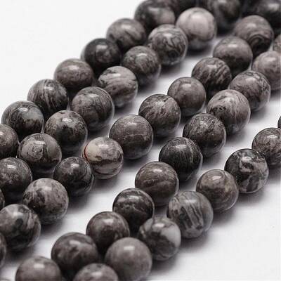Natural Map Stone/Picasso Stone/Picasso Jasper Bead Strands