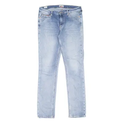 TOMMY HILFIGER Mid Rise Womens Jeans Blue Slim Straight Stone Wash W29 L32