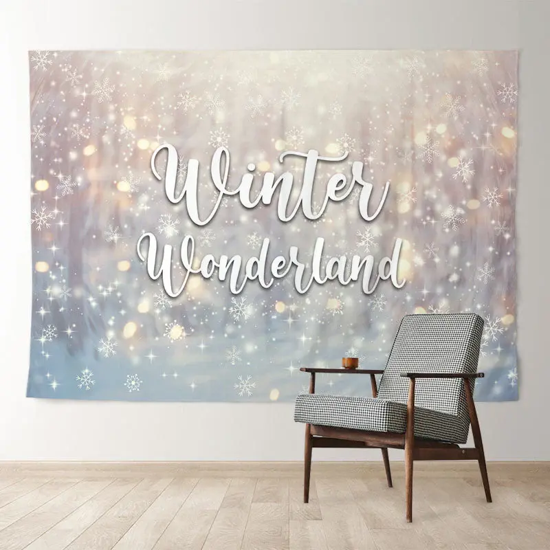 Aperturee Winter Onederland Snow Light 1st Birthday Backdrop