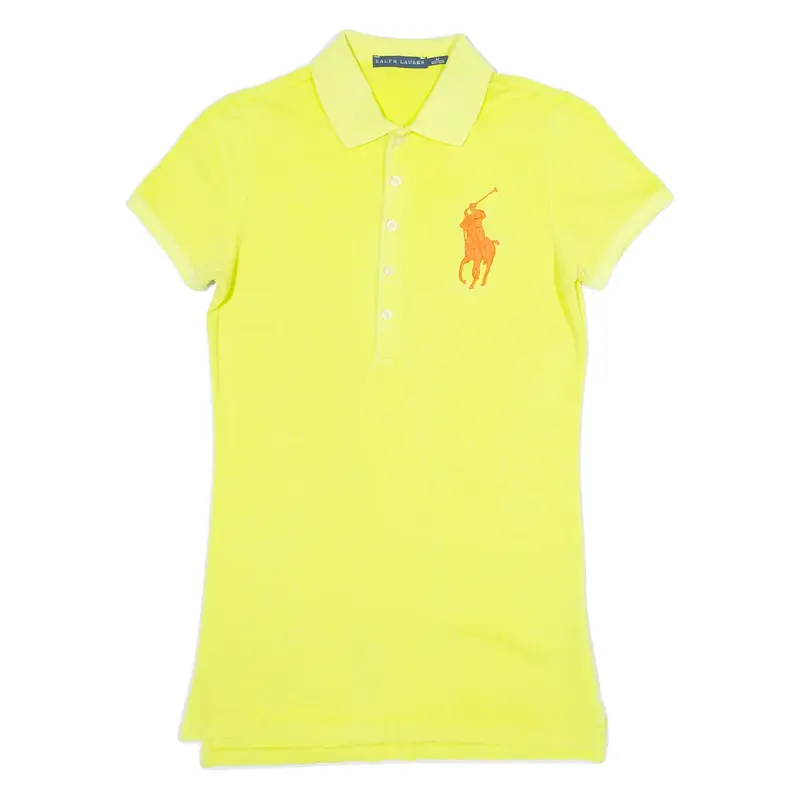 RALPH LAUREN Womens Polo Shirt Yellow M