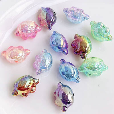 Transparent Crackle Acrylic Beads