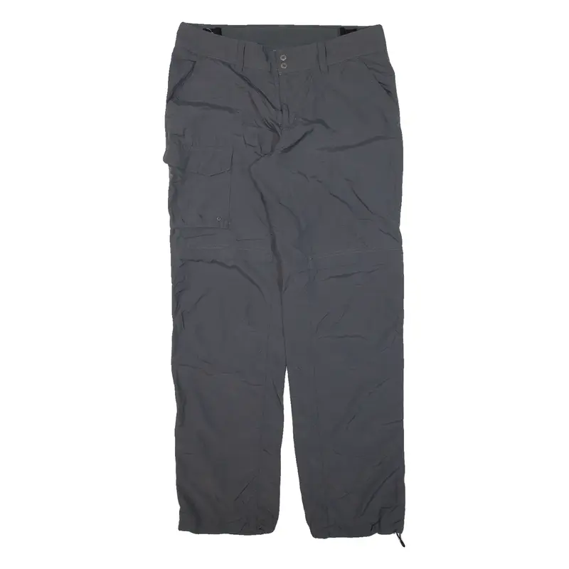 COLUMBIA Womens Trousers Grey Regular Straight Nylon W32 L30