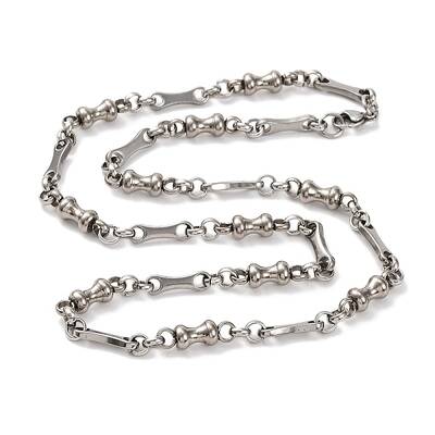 201 Stainless Steel Bone Link Chain Necklace