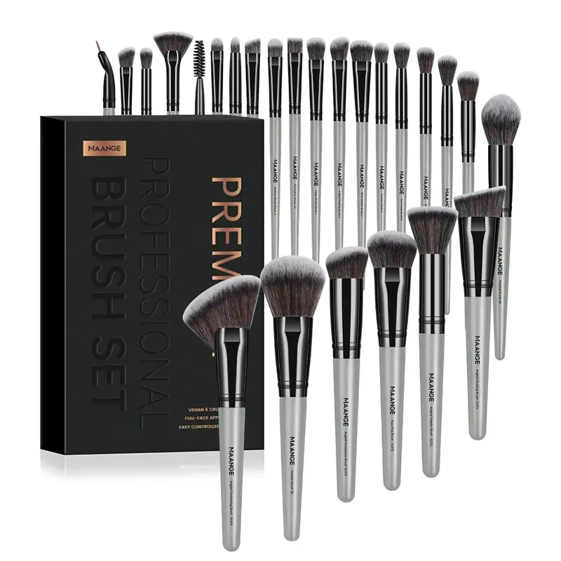 MAANGE Soft Bristle Makeup Brushes Sets with Comfortable Grip for Women, 25pcs/set Versatile Makeup Tools for Foundation, Pow...
