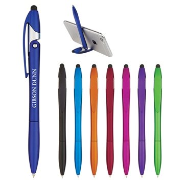 250 Customized Yoga Stylus Pen And Phone Stand - Twist Action