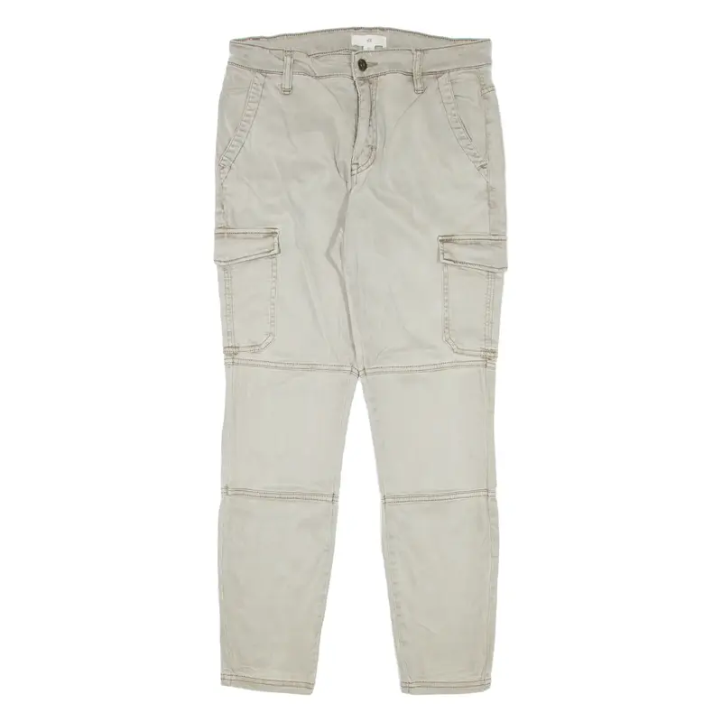 H&M Cargo Trousers Grey Slim Skinny Womens W28 L27