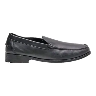 GOEX Loafer Shoes Black Leather Mens UK 10.5