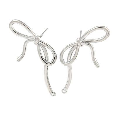 Left and Right Brass Cubic Zirconia Stud Earring Findings