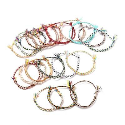 Polyester Braided Adjustable Cord Bracelet