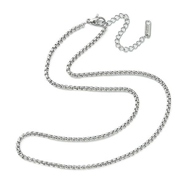 304 Stainless Steel Box Chain Necklace for Men Women