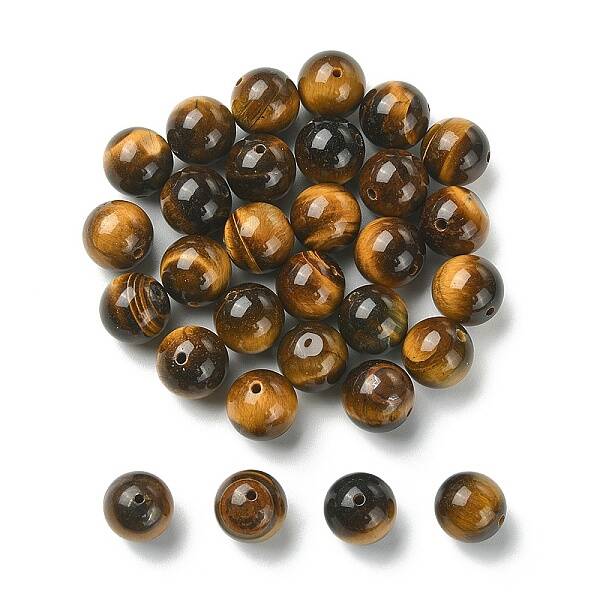 Natural Tiger Eye Round Beads
