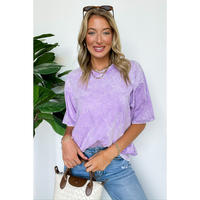 Melena Mineral Washed Relaxed Top - BACK IN STOCK