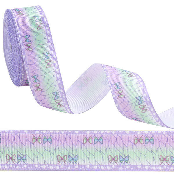 10 Yards Polyester Printed Grosgrain Ribbon