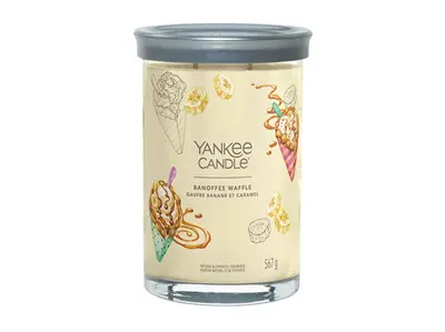 Yankee Candle Candela Aromatica Signature Tumbler Grande Banoffee Waffle 567 G