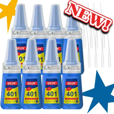 401 New Type Super Glue - Magic Glue, Ultra-strong Adhesive, Multi-Purpose, Clear, Fast Bonding, Non-Toxic, Shoe Glue, Wood G...