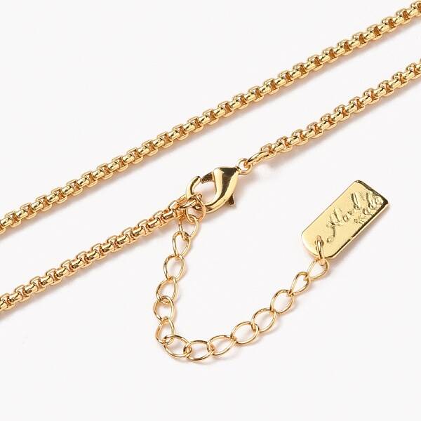 Brass Box Chain Necklaces
