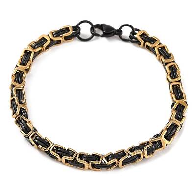 201 Stainless Steel Byzantine Chain Bracelets