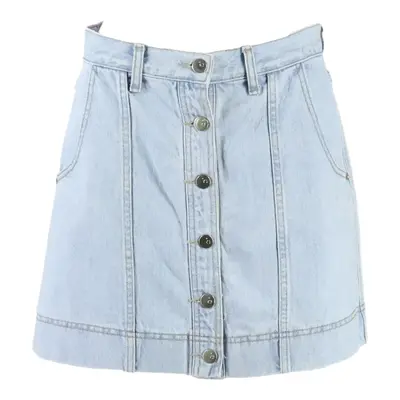 Womens Straight Skirt Blue Short M
