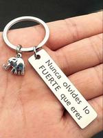 Elephant Design Keychain, Stainless Steel Keychain for Men & Women, Fashion Accessories for Daily Use, Trendy All-match & Exq...