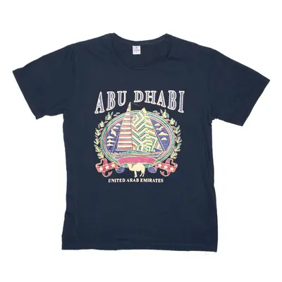 AST Abu Dhabi Tourist Blue 90s Short Sleeve T-Shirt Womens XL