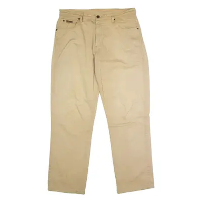 WRANGLER Texas Mens Twill Trousers Beige Regular Straight W32 L30