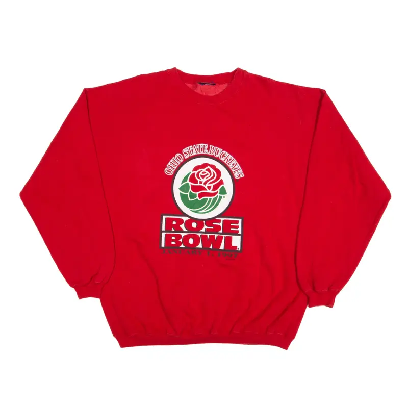 Ohio State Buckeyes Rose Bowl 1997 Sweatshirt Red 90s Mens XL