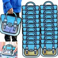 20 Pack 7.87×7.48×2.36 inch Cartoon Backpack Goodie Storage Bags, Resealable Packaging Storage Bags Candy Bag Party Favor K...