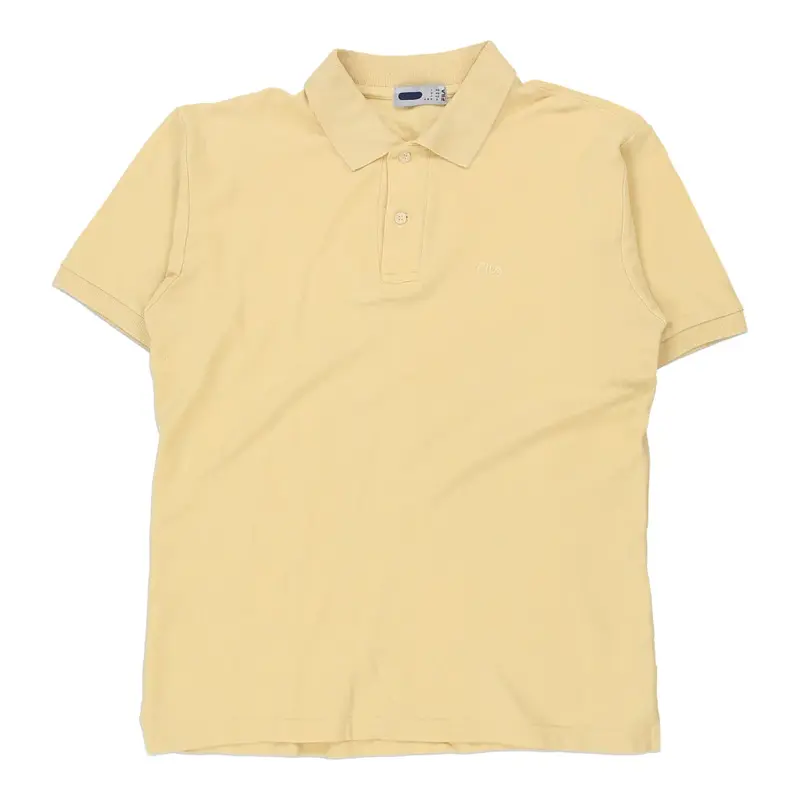 Fila Polo Shirt - Large Yellow Cotton