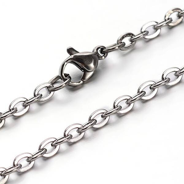 Tarnish Resistant 304 Stainless Steel Cable Chains Necklaces