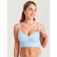 Momanda Ribbed V Neck Nursing Bralette