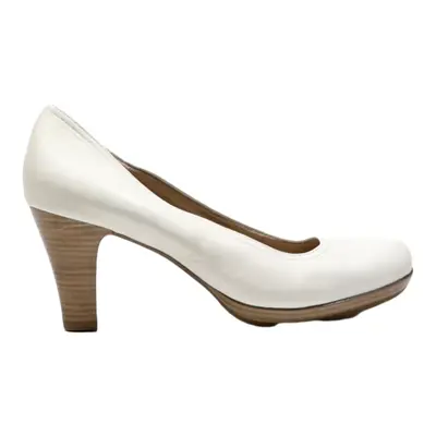 TAMARIS Court Heels White Leather Womens UK 6