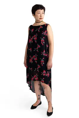 Sheer Floral Overdress - Red | Size: XS | Color: Red floral