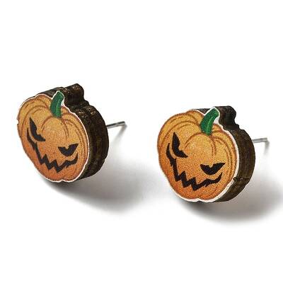 Wood Stud Earrings