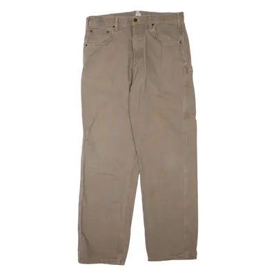 CARHARTT Mens Trousers Brown Regular Straight W34 L34