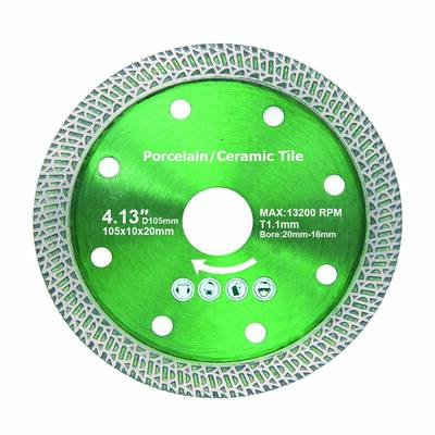 4.13 Inch Super Thin Diamond Ceramic Saw Blade, K Shape Blade Cutting Disc for Porcelain, Ceramic Tile Granite Brick and Conc...