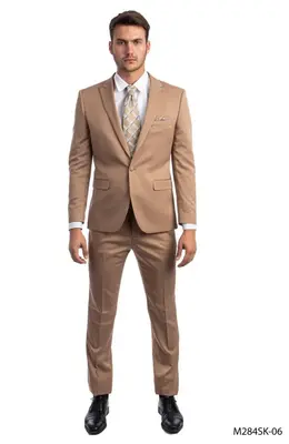 Tazio Men's 2pc Skinny-Fit Suit - Bold Colors